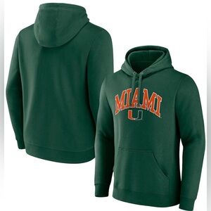 Miami Hurricanes Fanatics Classic Arched Applique Fleece Pullover Hoodie Sz.S